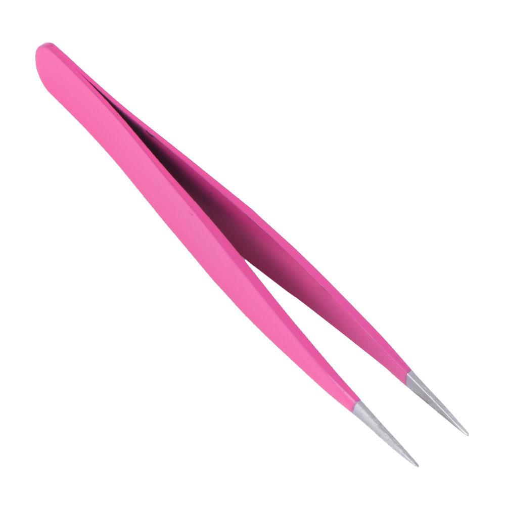 

Pro Acuate Eyebrow Tweezers Stainless Steel Eyebrow Shaping Makeup Tools, Rose red, 501 Original