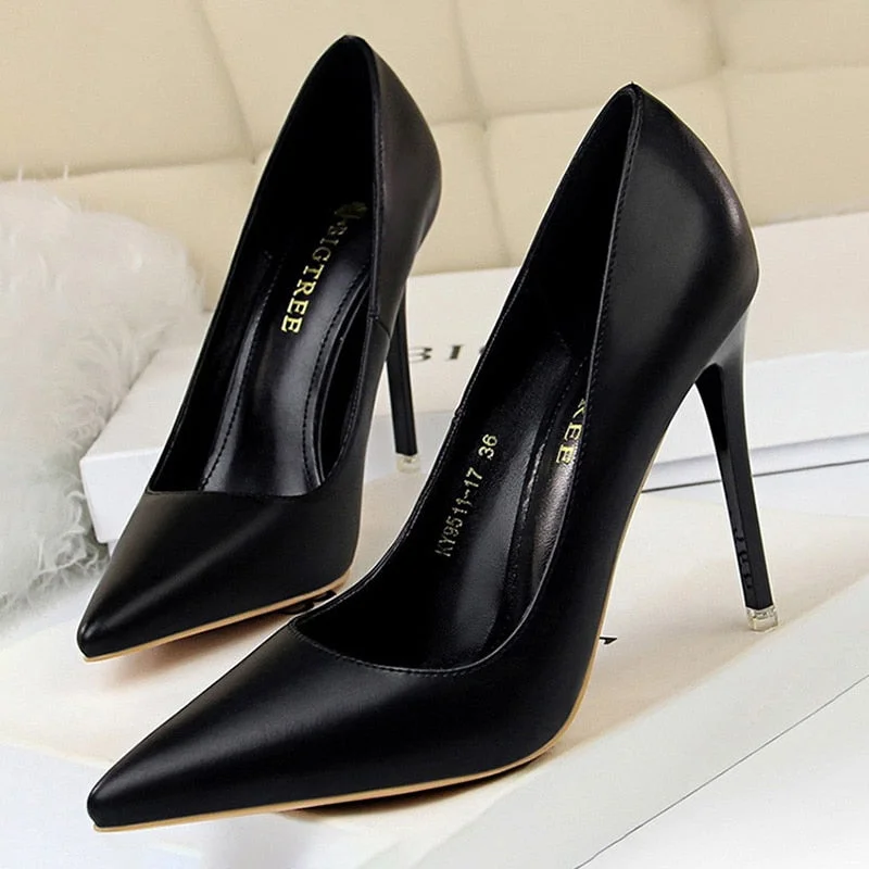 Graduation Gift Shoes Heels 2023 New Woman Pumps Fashion High Heels Shoes Women Office Shoe Sexy Party Shoes Stiletto Lady Plus Size 43