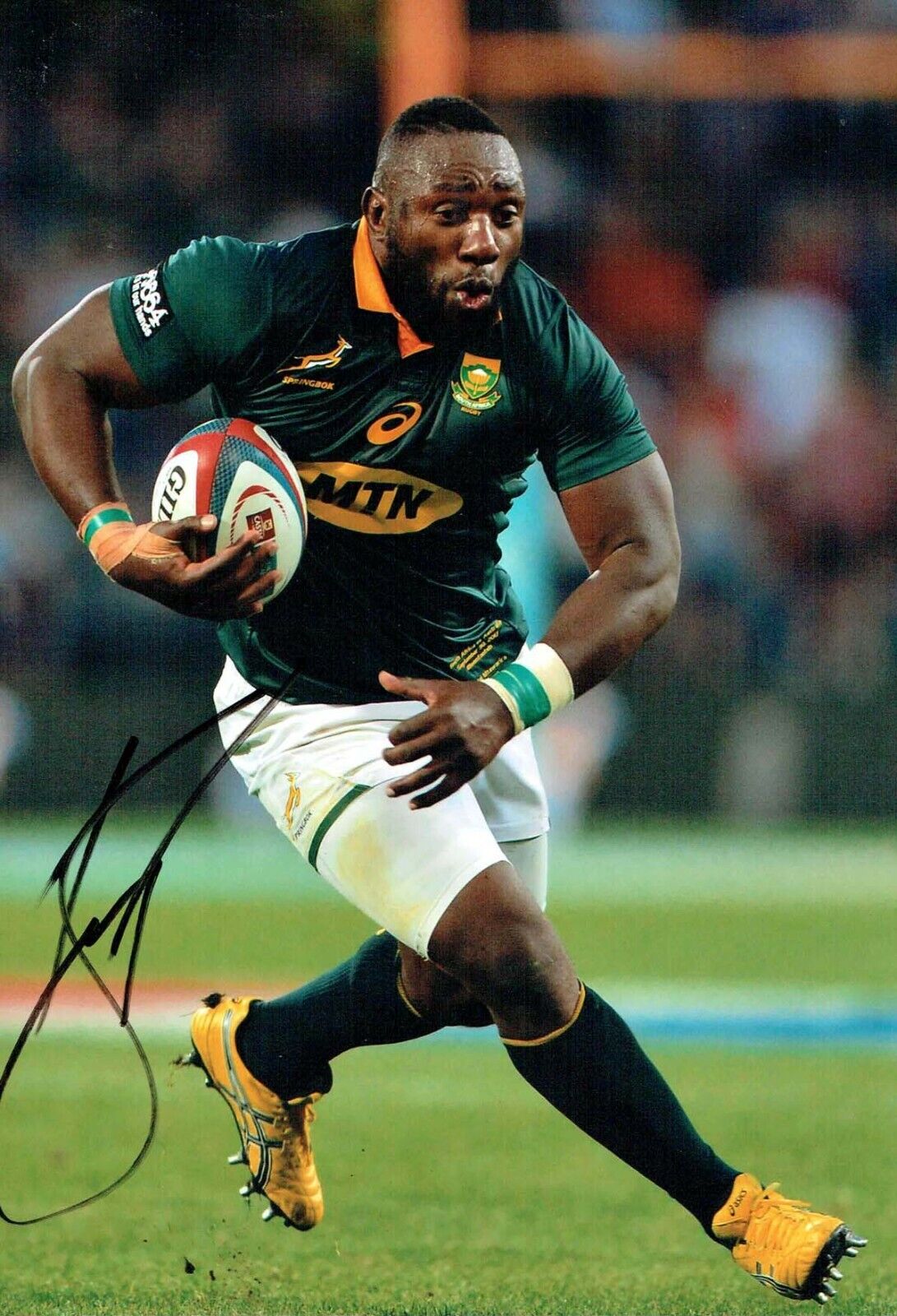 Tendai MTAWARIRA The Beast Signed 12x8 Photo Poster painting 1 AFTAL COA South African RUGBY