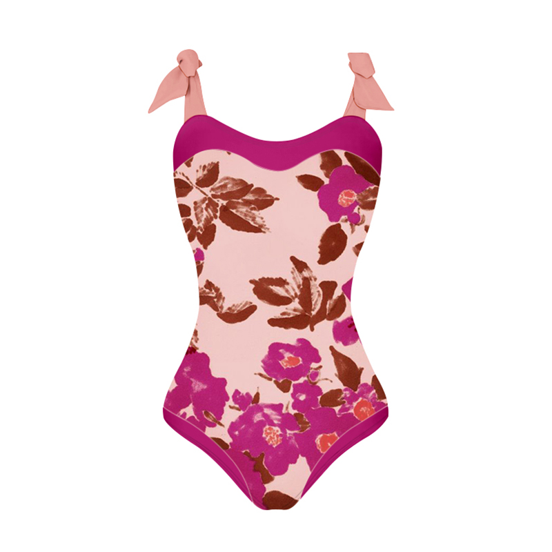 Rotimia Retro gorgeous floral print swimsuit