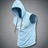 Men's Street-Style Printed Sleeveless Hooded Tank Top by Inlyline