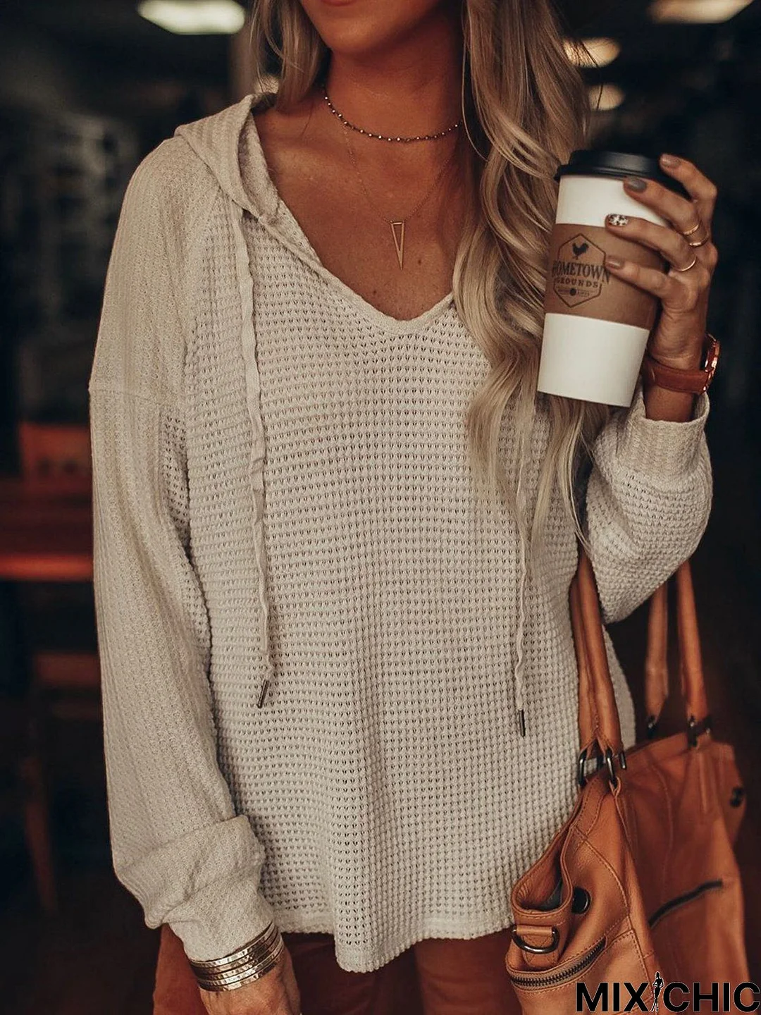 Casual Long Sleeve Hoodie Top