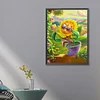 (45*60cm)Funny Sunflower - Full Square Drill Diamond Painting