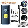 Electric Tire Inflator 150 PSI LCD Display Portable Car Air Compressor Air Pump