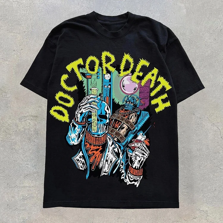 Personalized Street Style Round Neck Short Sleeve T-Shirt