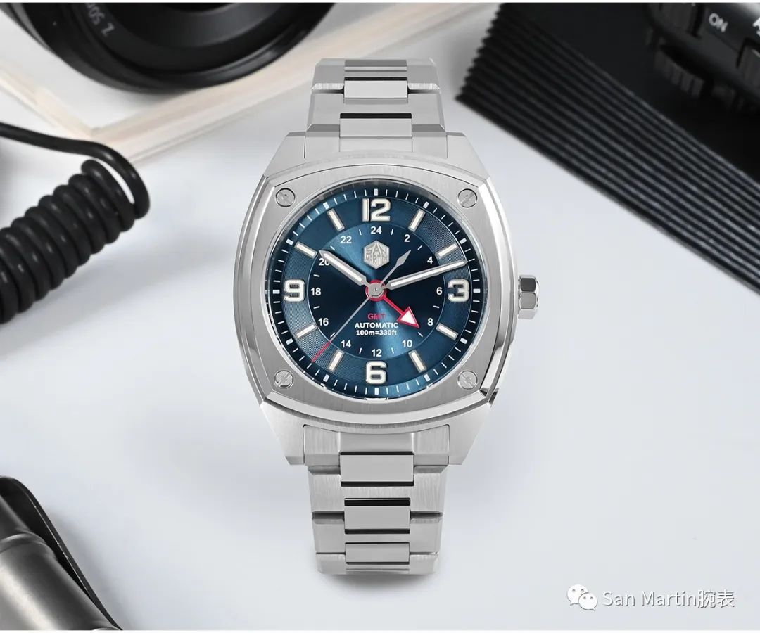 SN026C (square and round GMT style)San Martin Watch San Martin Watch Authorized StoreSan Martin Watches