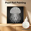 DIY Pearl Painting Jellyfish for Home Wall Decor(25x25cm)