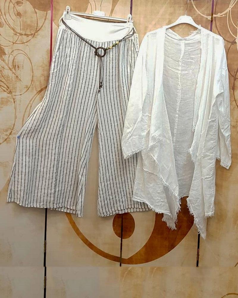 Lightweight And Breathable Cardigan Long Sleeve Two-Piece Suit