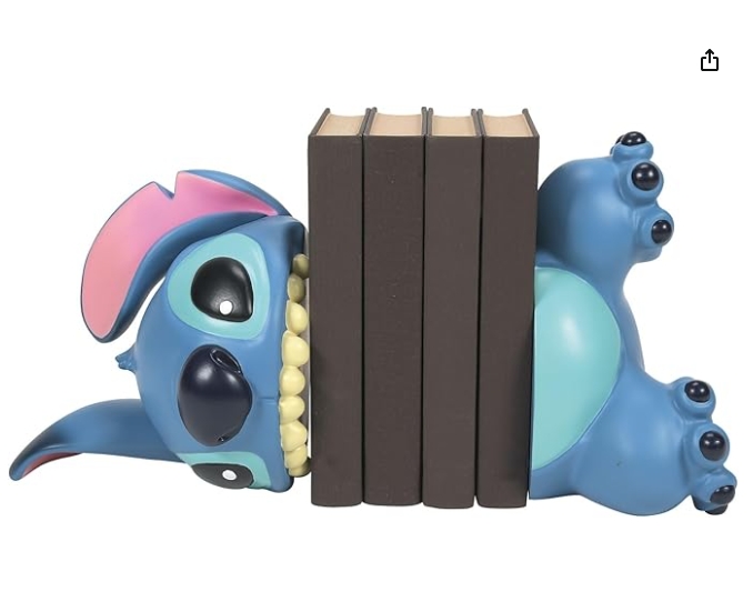 Lilo and Stitch Biting Book Holders Bookends, 9.25 Inch, Blue
