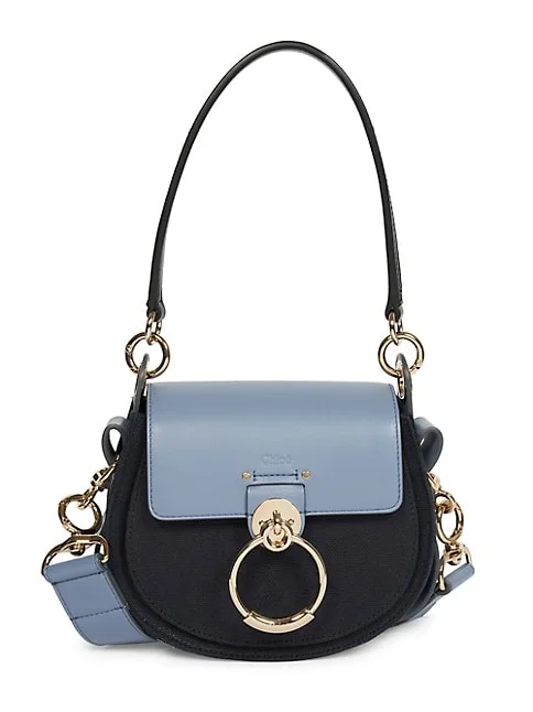  Chloé Small Tess Colorblock Linen Saddle Bag 3.7 out of 5 Customer Rating