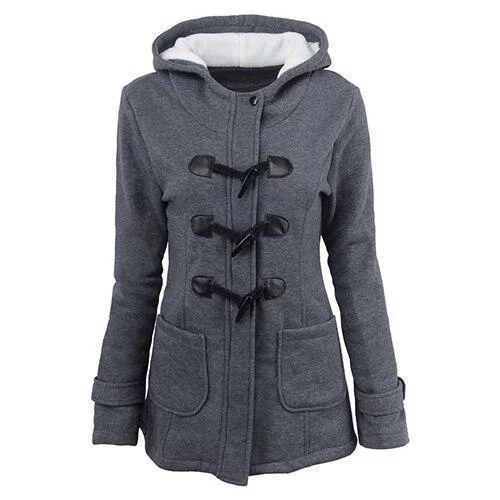 Women Plus Size Hooded Jacket New Large Coat Windbreaker Long Sleeve Big Outwear Jacket | IFYHOME