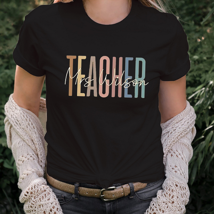 Custom Name Teacher Unisex T-shirt