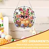 Yellow Chick 2D flache DIY-Acryl-Diamantmaler-Uhrenanh&auml;nger mit Uhrfunktion 9,65x9,65 Zoll f&uuml;r W&auml;nde oder Fensterdekorationen zu Hause