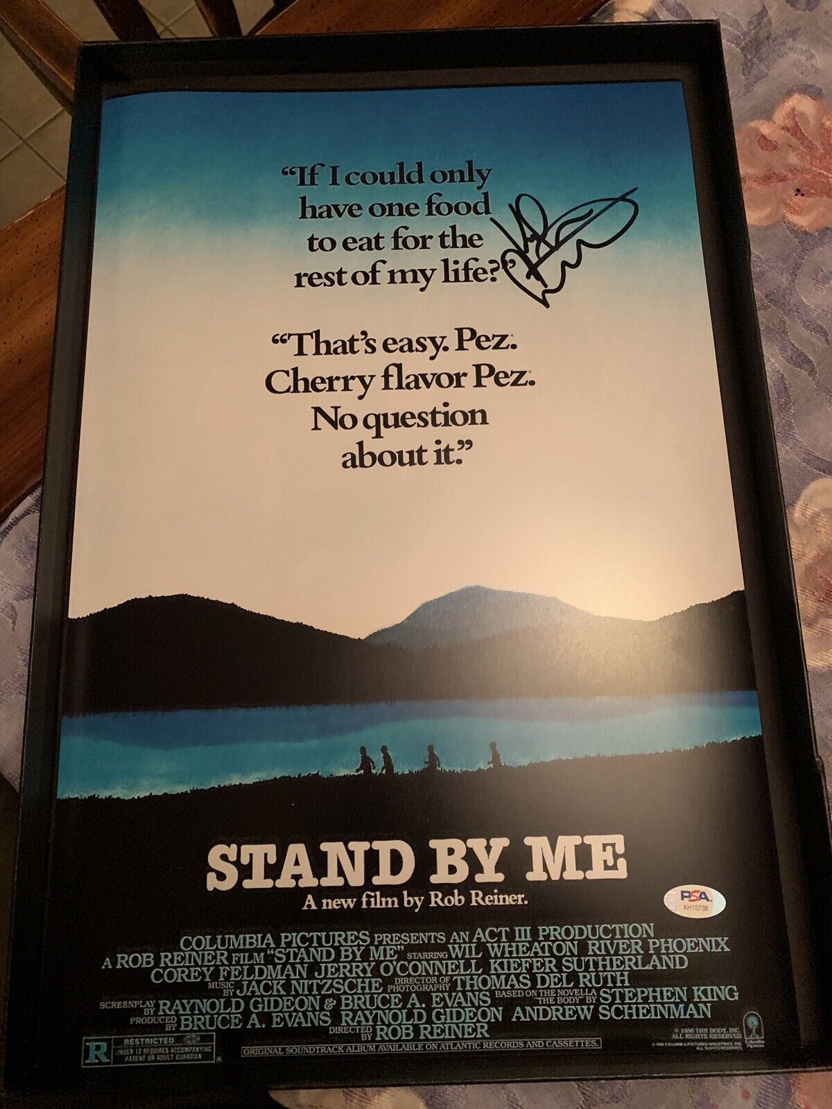 kiefer sutherland Signed Autographed Stand By Me 12x18 Poster Pic Psa Coa