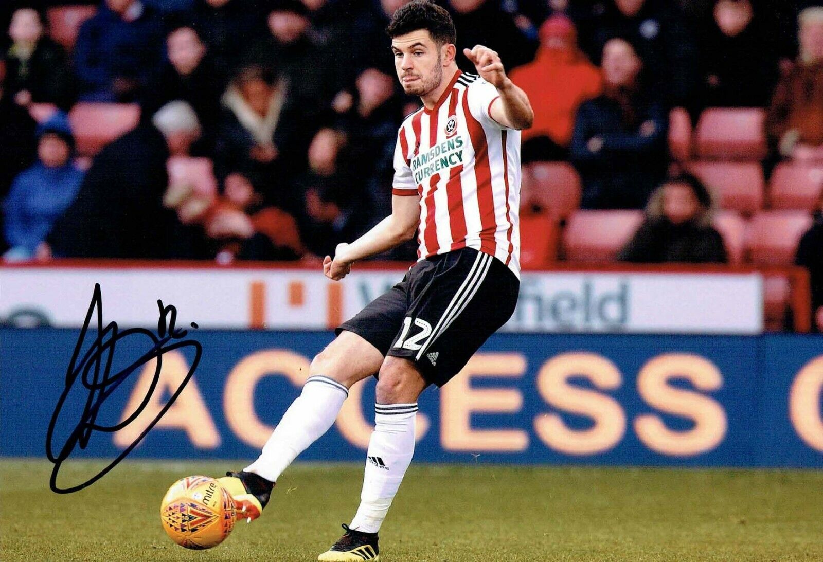 John EGAN Sheffield United Signed Autograph 12x8 Photo Poster painting 3 AFTAL COA Sheff Utd