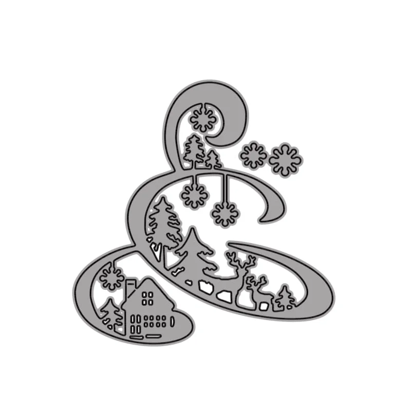 Christmas Tree snowflak Animal Deer  Frame Metal Cutting Dies For Scrapbook Decorative Embossing Handcraft Die Cutting Template