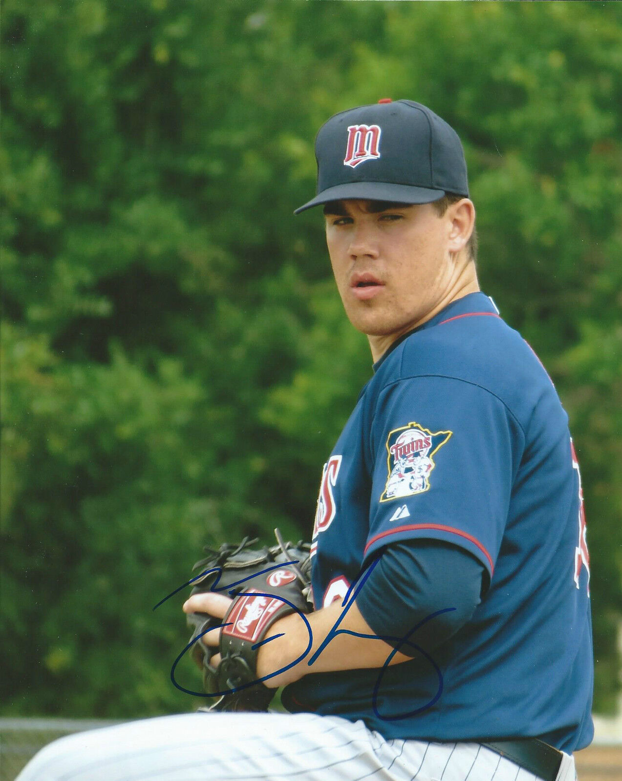 **GFA Minnesota Twins *TREVOR MAY* Signed 8x10 Photo Poster painting T3 COA**