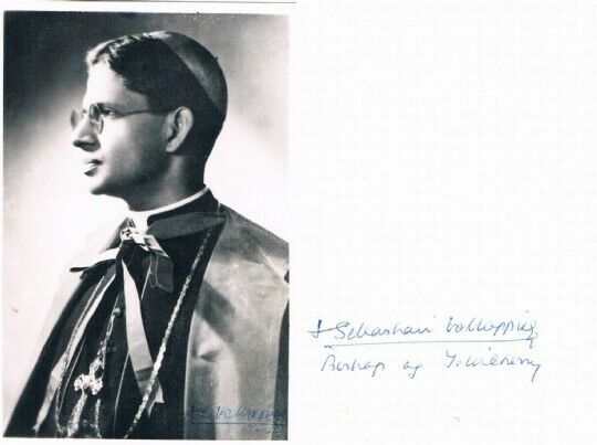 Mar Sebastian Valloppilly 1911-2006 autograph signed Photo Poster painting 3.5x5