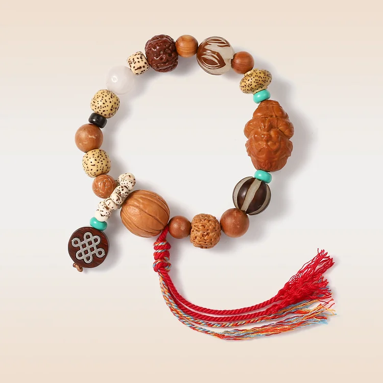 Chinese Knot Monkey Bodhi Seeds Bracelet