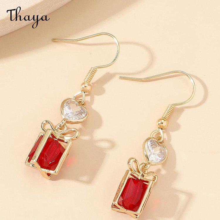 Thaya Heart Gift Box Crystal Earrings