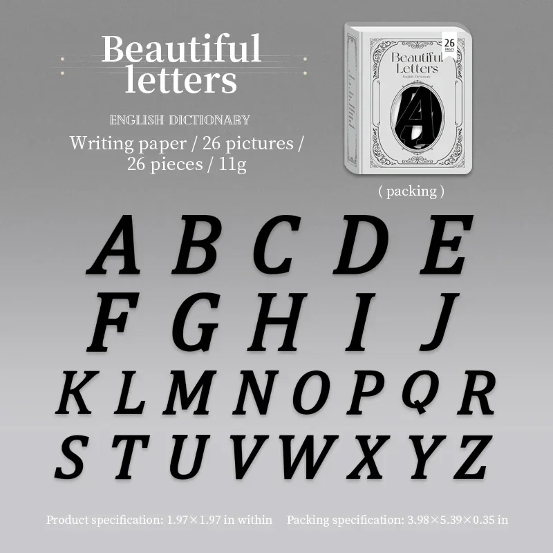 Sticker - English Dictionary Series Vintage English Letters Landscaping Material Collage 