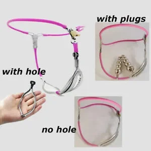 pornhint Pornhint Female Adjustable Chastity Belt Invisible Belt Bondage Underwear Plugs/Hole BDSM