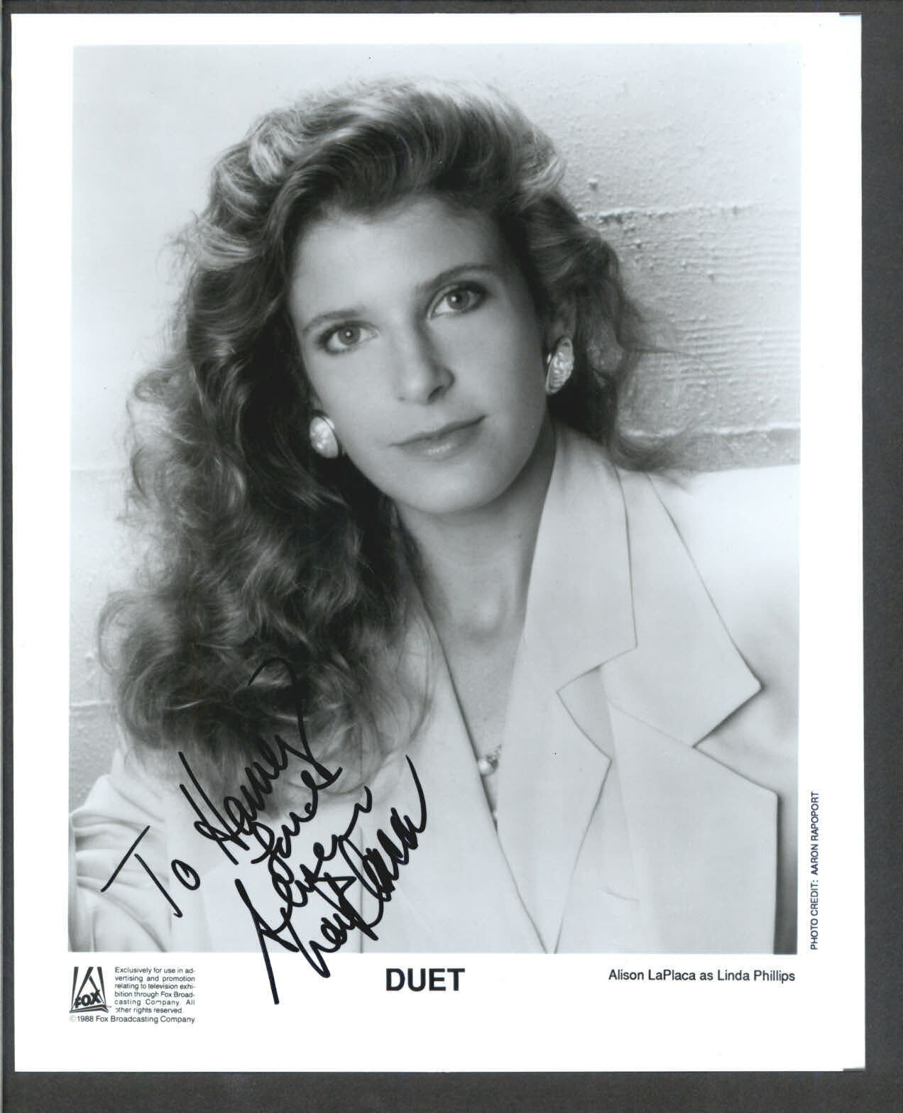 Alison LaPlaca - Signed Autograph Movie Still - Duet - Voyage of the Rock Aliens