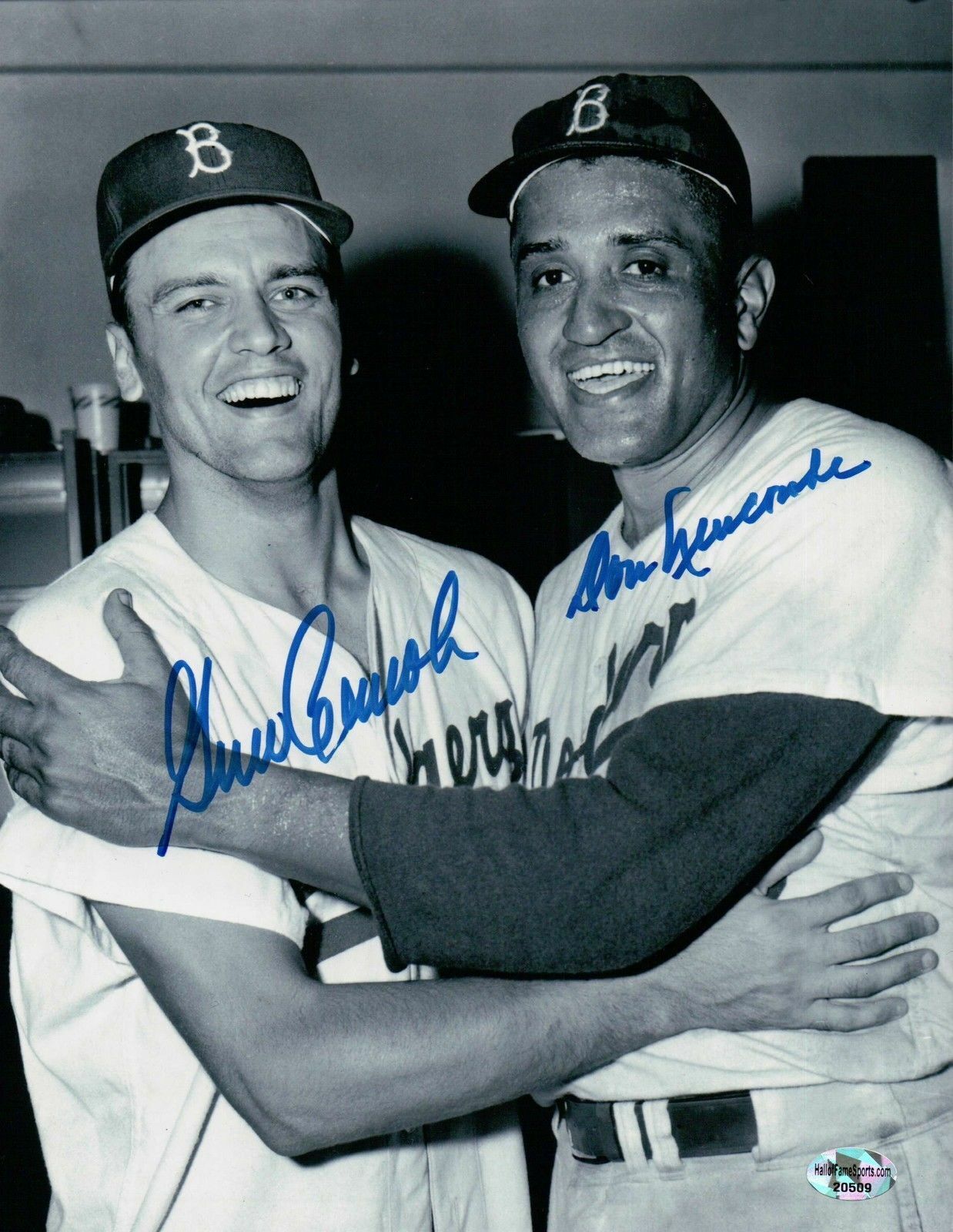 Don Newcombe/Gino Cimoli Signed 8X10 Photo Poster painting Dual Autograph Locker Room Auto w/COA