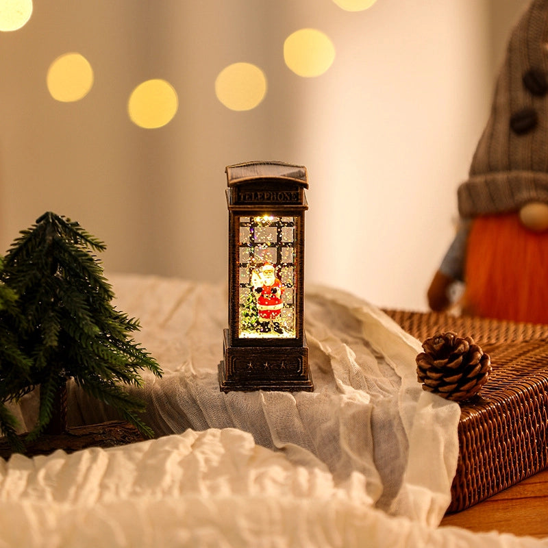 Christmas Cartoon Style Pastoral Christmas House Christmas Tree Santa Claus Plastic Daily Festival Ornaments