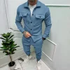 Men's Slim Fit Fashion Jacket Set