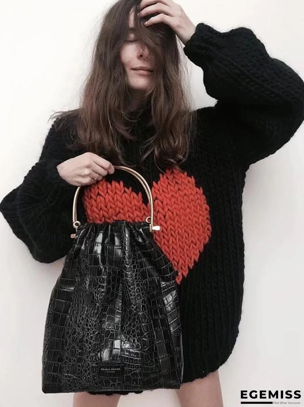 Fashion Knitting Loose Sweater Tops | EGEMISS