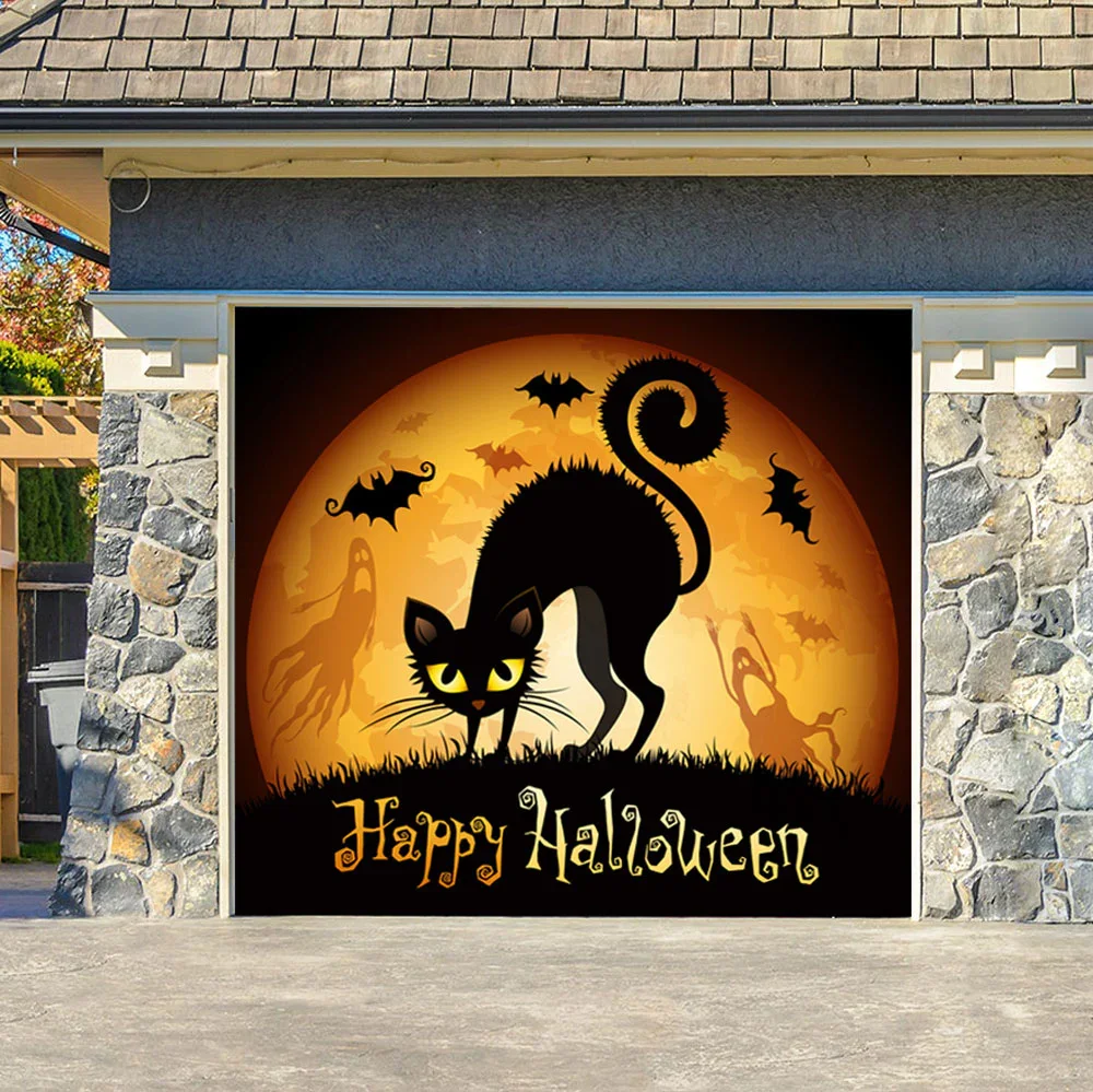 Halloween Spooky Cat Library Door Banner Mural