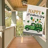 DIY Diamong Painting Double Sided Drills Garden Flags Outdoor Decor Holiday Garden Decorations Kit(St Patrick's Day)