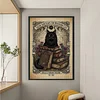 Black Cat And Book-11CT Stamped Cross Stitch 40*60cm/15.75*23.62in  tapestrymarket