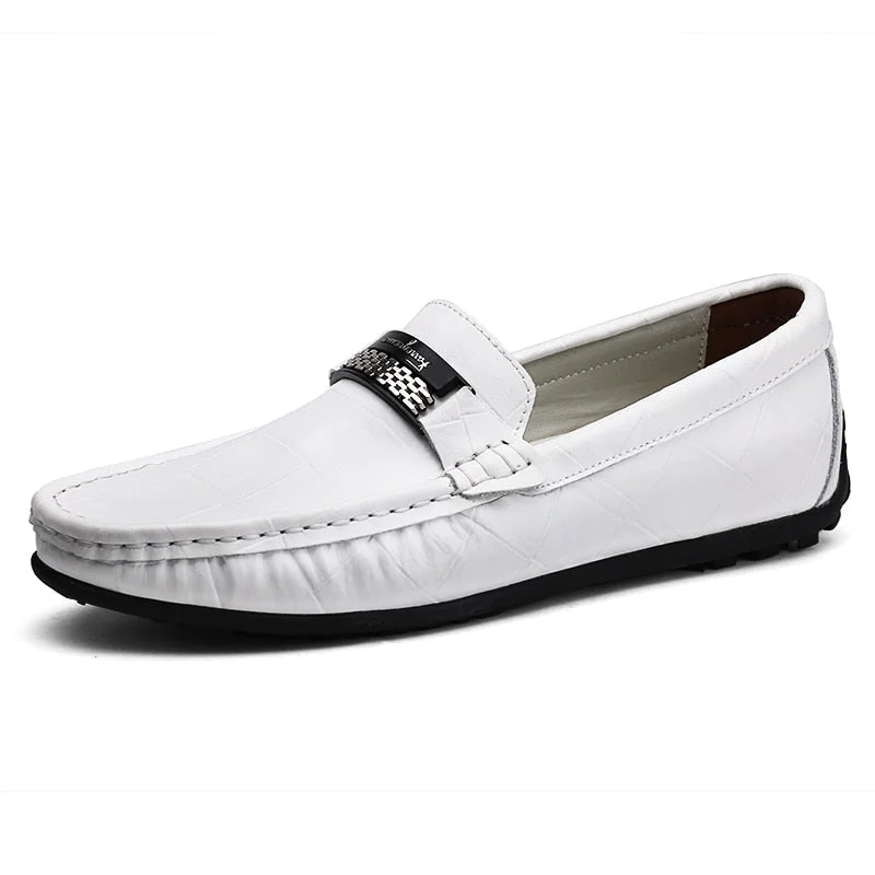 Men Shoes Casual Genuine Leather Mens Loafers Moccasins Handmade Slip on Boat Shoes Classical Chaussure Homme Size 38-48 BTMOTTZ