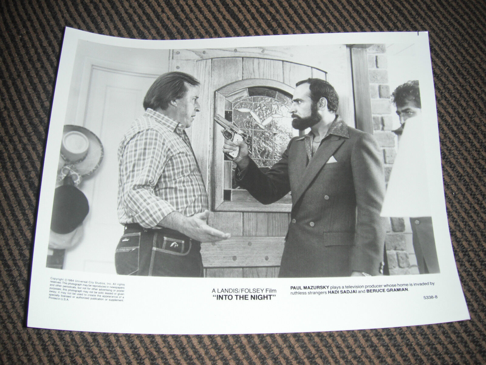 Into the Night Mazursky Sadjai B&W 8x10 Promo Photo Poster painting Original Lobby 1984