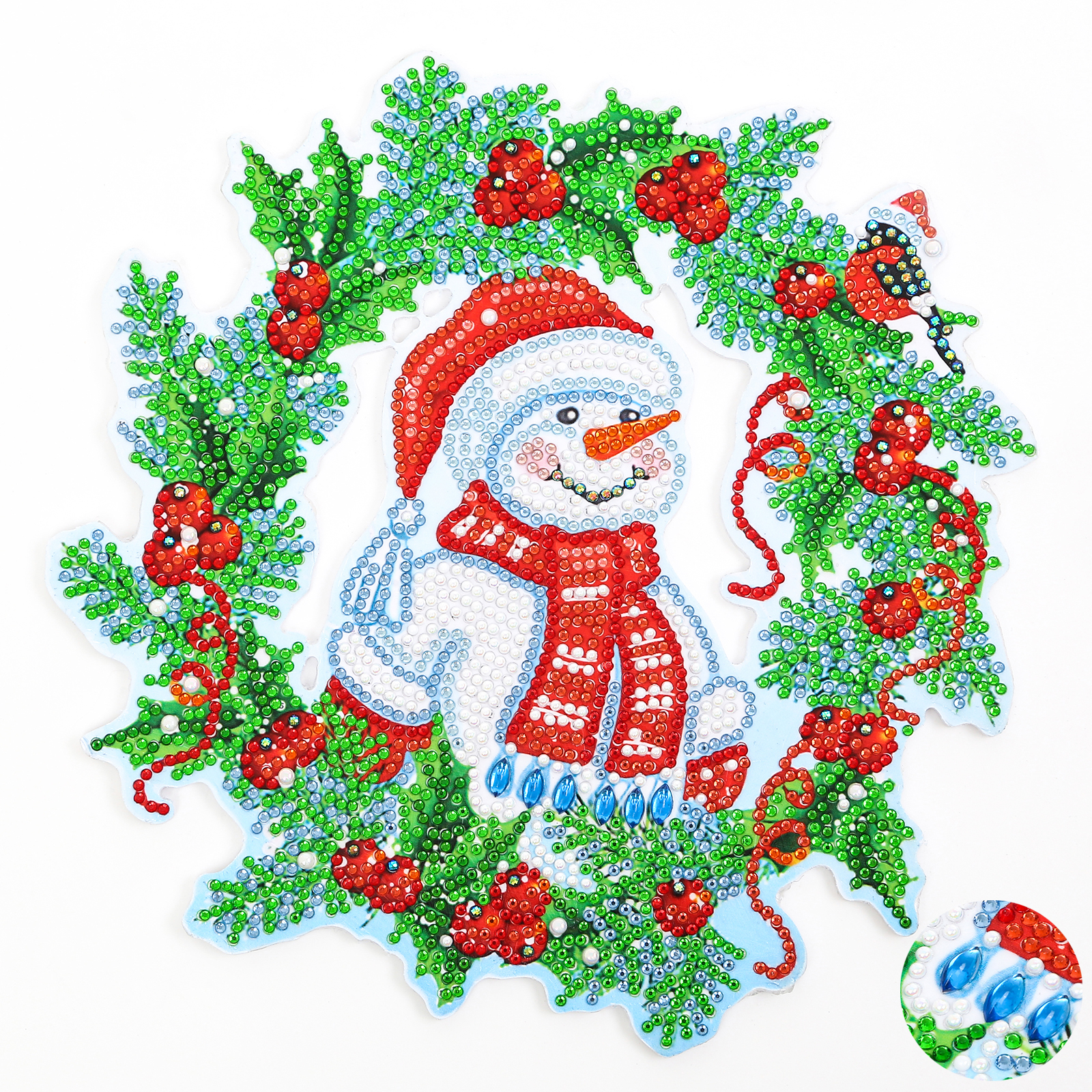 

Snowman Wreath - 5D DIY Craft Decoration - 23*23CM, 501 Original