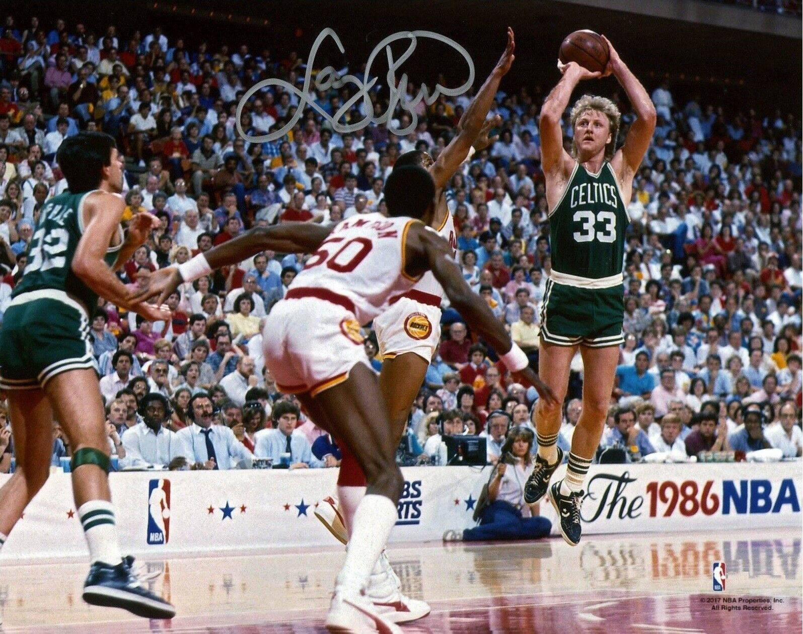 Larry Bird Autographed Signed 8x10 Photo Poster painting ( HOF Celtics ) REPRINT ,