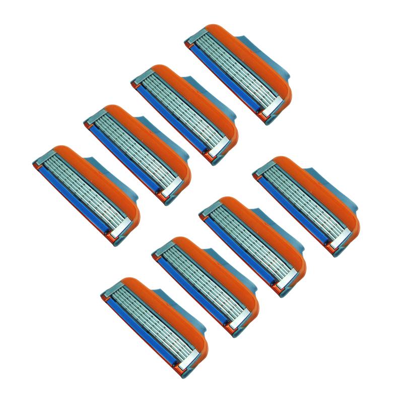 

8pcs GFLV Safety Sharp Replace 5-Layer Blade Head for Shaving Razor, 501 Original