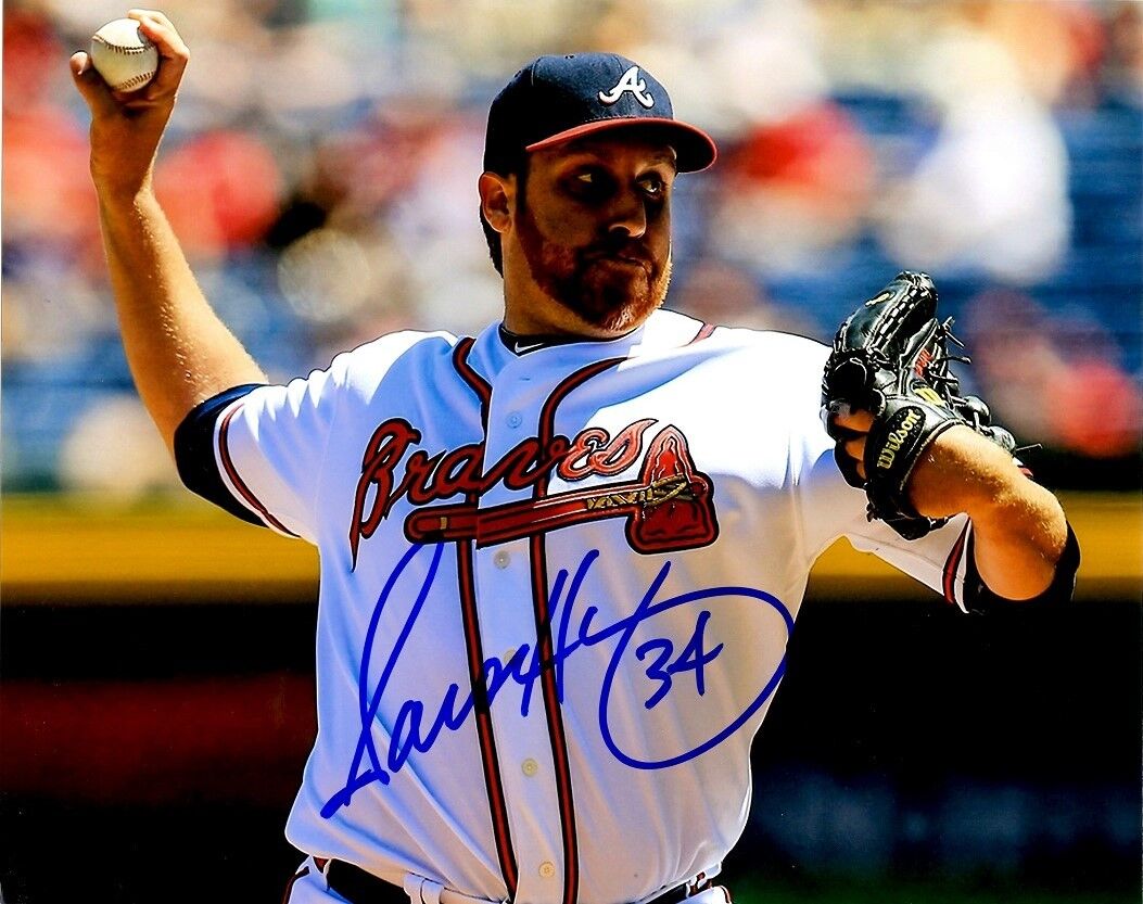 Autographed AARON HARANG Atlanta Braves 8x10 Photo Poster painting- COA