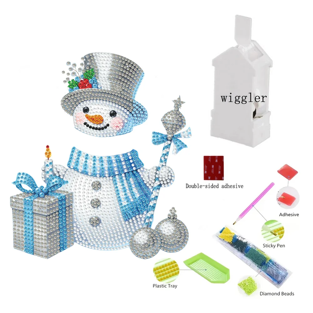 DIY Snowman Acrylic Shaking Head Cute Christmas Desktop Diamond Art Kits