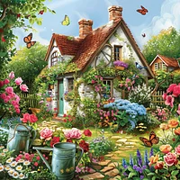 Blooming Garden Cottage - Diamond Painting