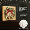 (25x25cm)DIY Pearl Painting Xmas Framed Handmade Pearl Material Art Kit Living Room Decor