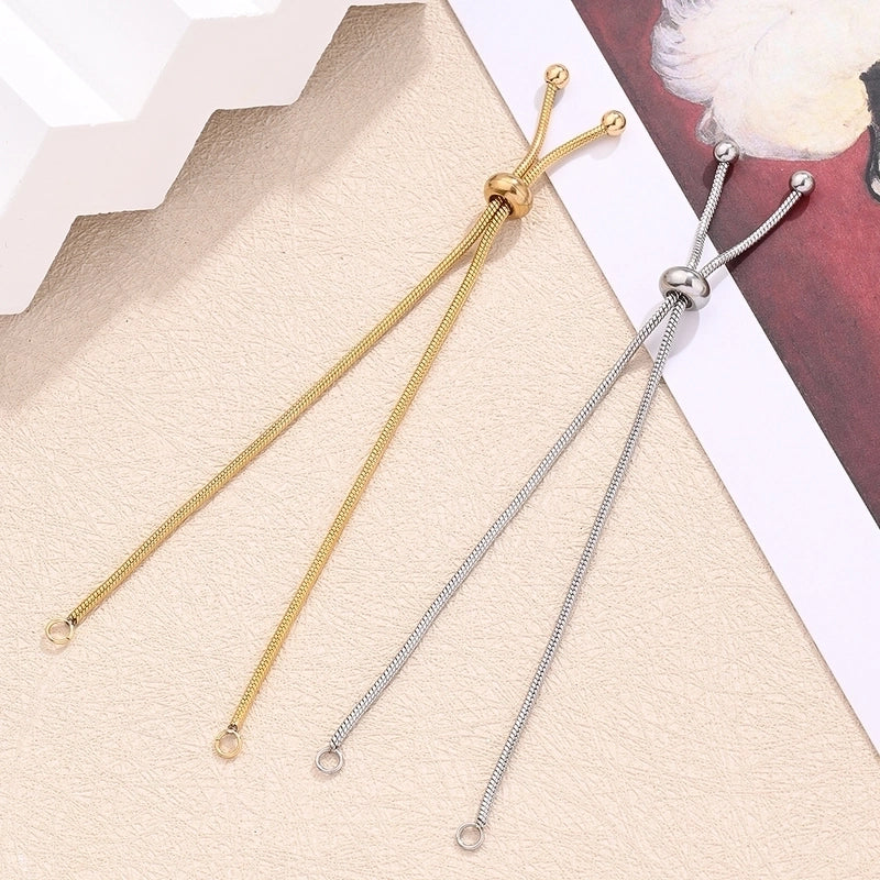 3 Strands/Package 304 Stainless Steel 18K Gold Plated Polished Jewelry Accessories