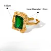 Classic Green Zircon 18K Golden Ring Earrings Necklace