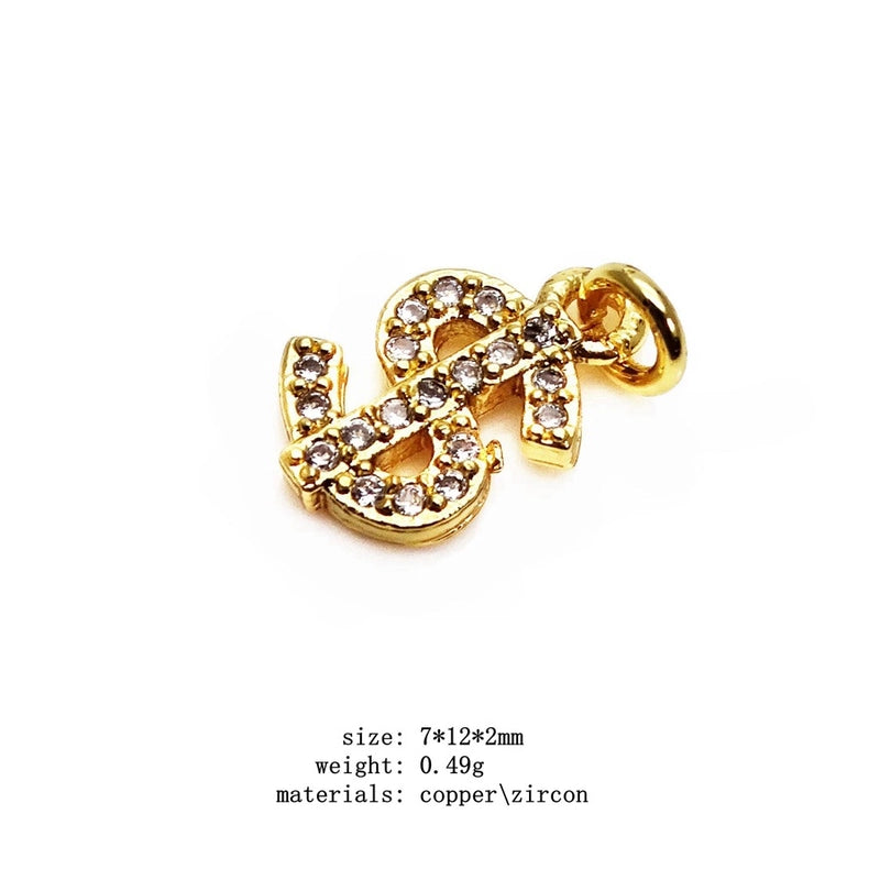 1 Piece Copper Zircon Rabbit Star Moon Pendant