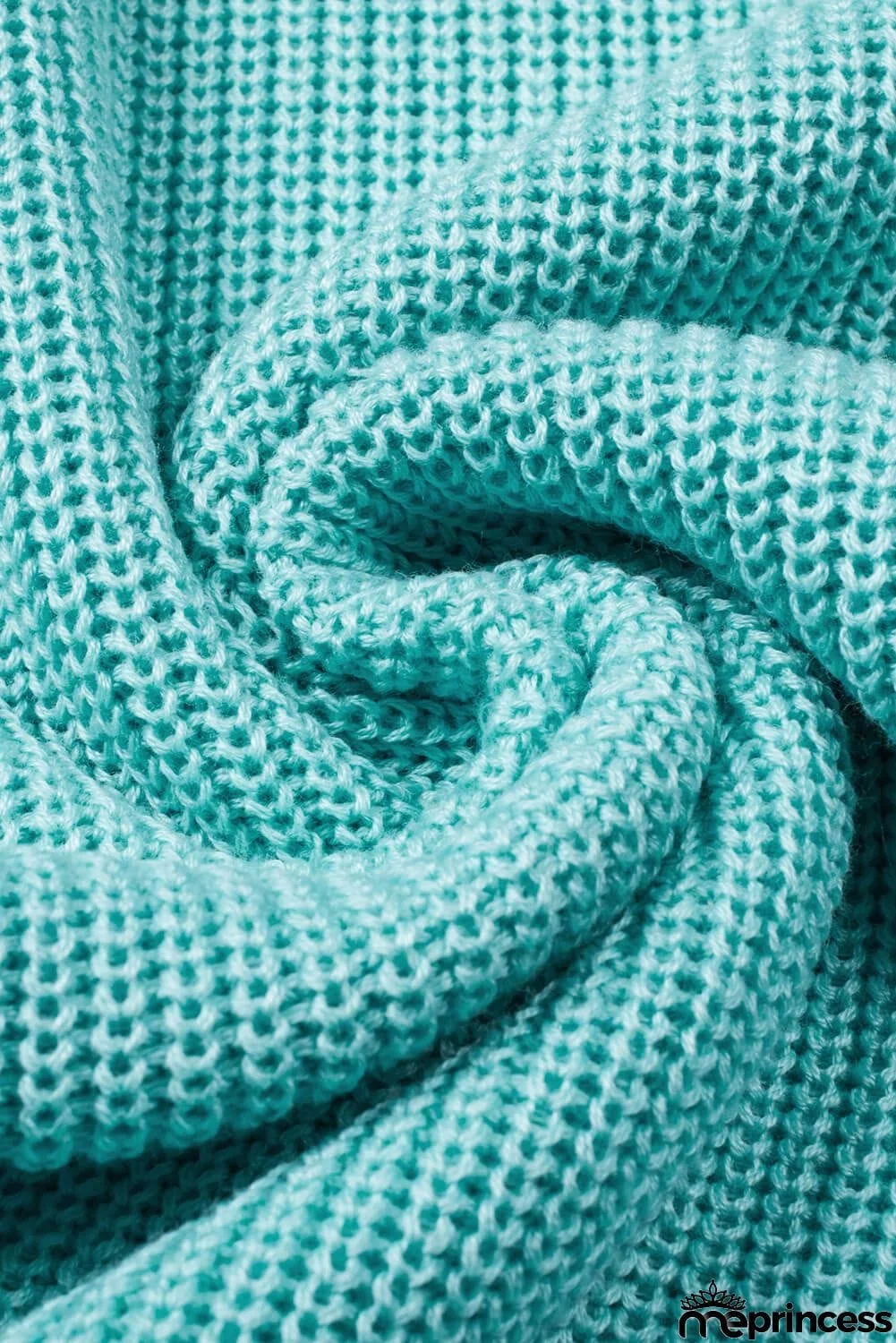 Summer Sky Blue Keyhole Knit Tank Top