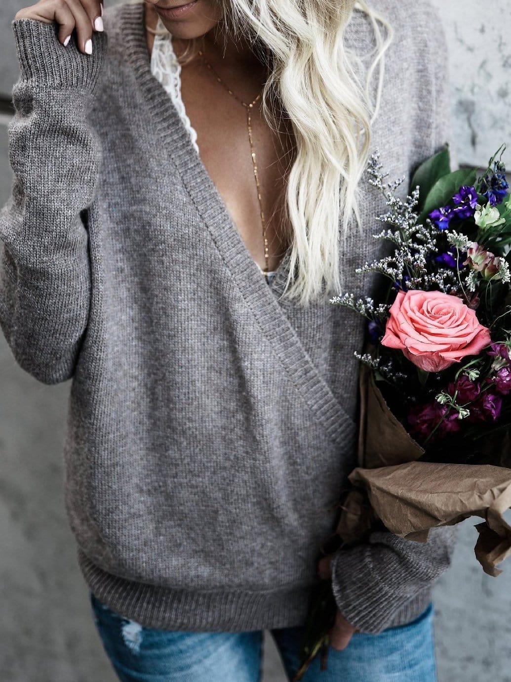 Everyday Waffle Knit Henley Top