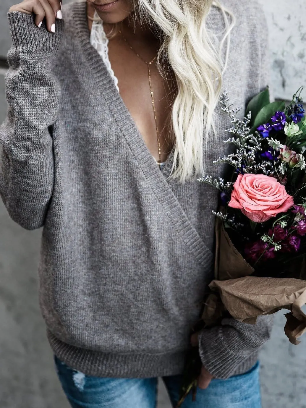 Everyday Waffle Knit Henley Top
