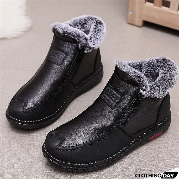 Comfy Warmth Thickened Brushed Mother Winter Boots